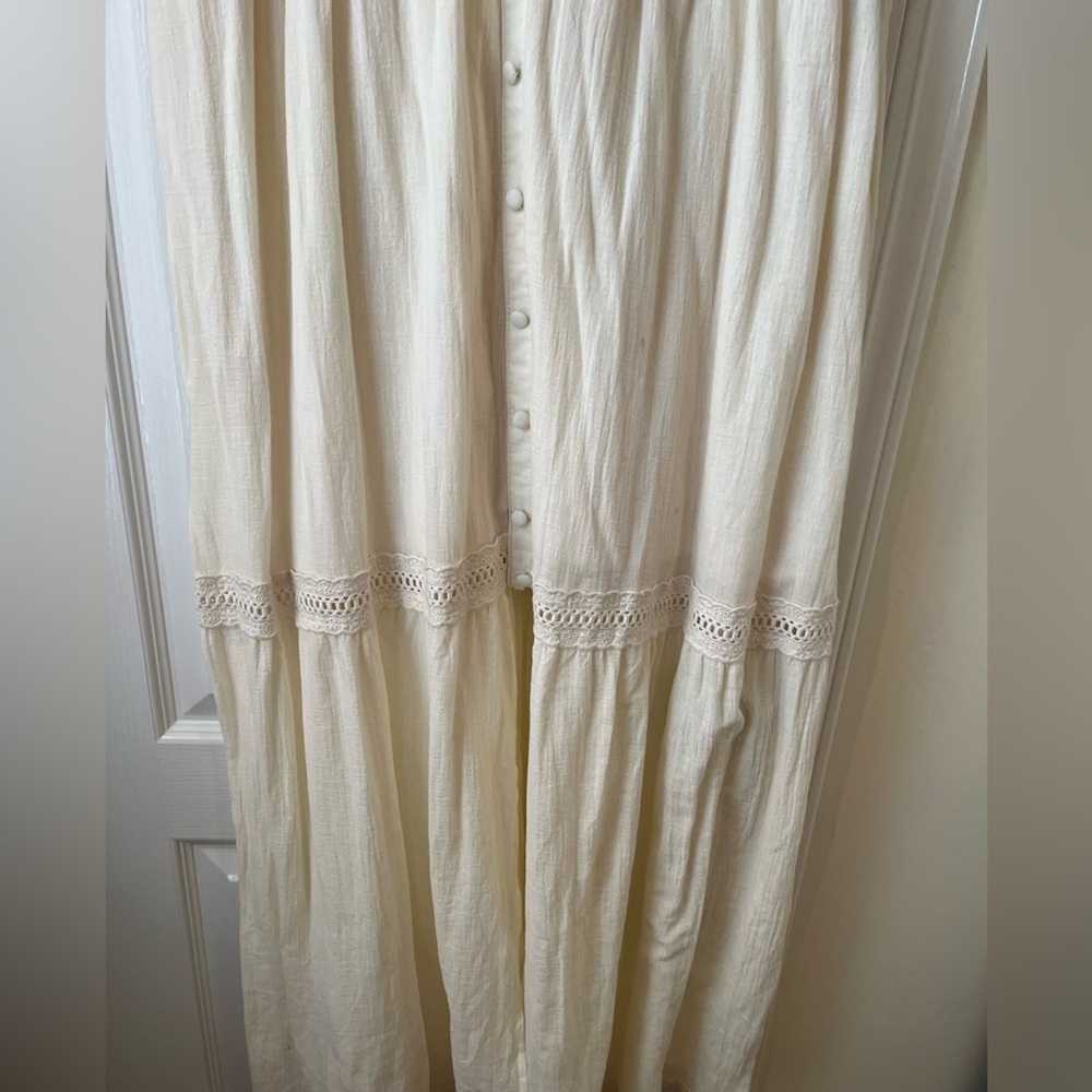 Wonderly Ivory Dress with Crochet Detail